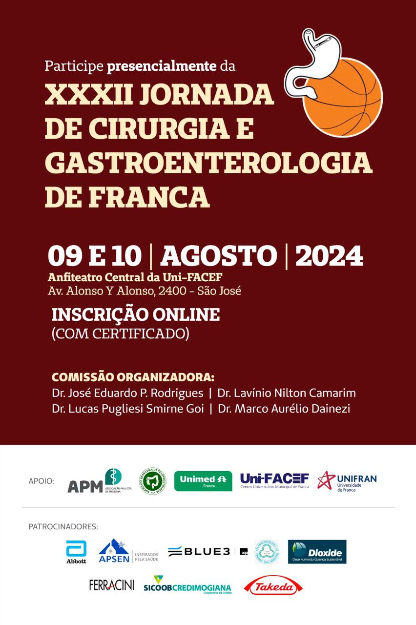 XXXll JORNADA DE CIRUSGIA E GASTROENTEROLOGIA